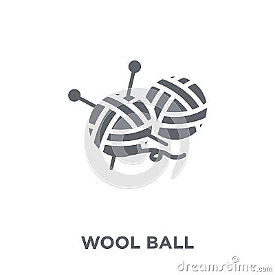 Wool ball icon from Sew collection. Vector Illustration