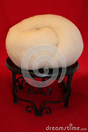 Wool batt Stock Photo