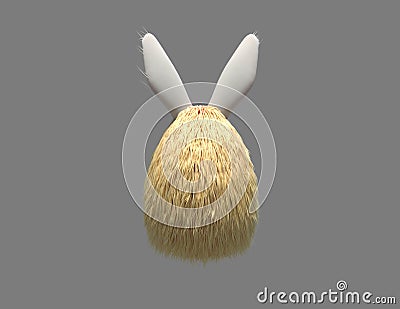 Wool egg with bunny Stock Photo