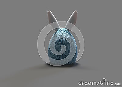 Wool egg with bunny ears.easter theme Stock Photo