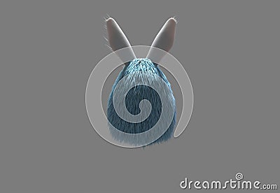 Wool egg with bunny ears.easter theme Stock Photo