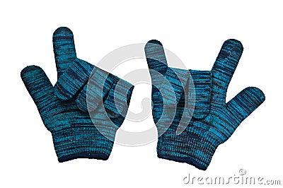 Wool knitted glove Stock Photo