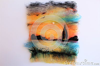 Wool Painting Stock Photo