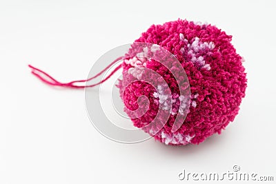 Wool Pom Poms Stock Photo