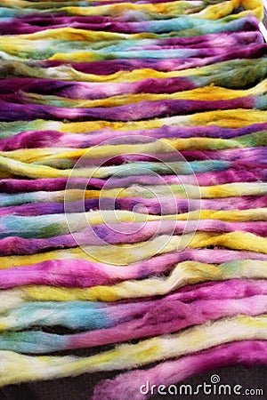 Wool roving Stock Photo