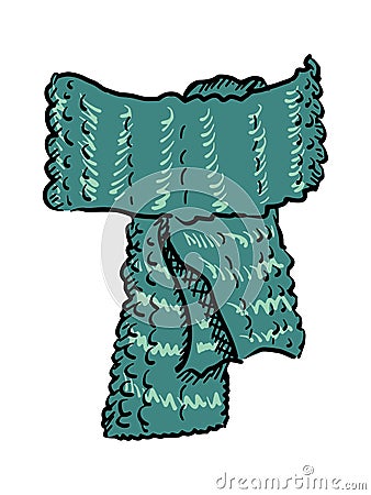 Wool scarf Vector Illustration