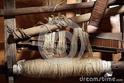 Wool winder machine Stock Photo