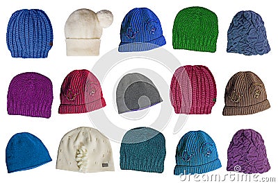 Woolen caps Stock Photo