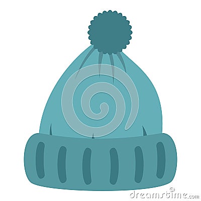 Woolen hat icon isolated Vector Illustration