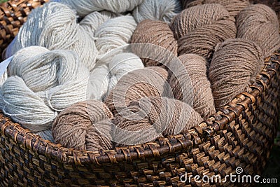 Woolen yarn, alpacas wool Stock Photo