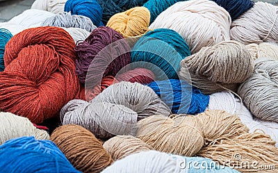 Woolen yarn Stock Photo