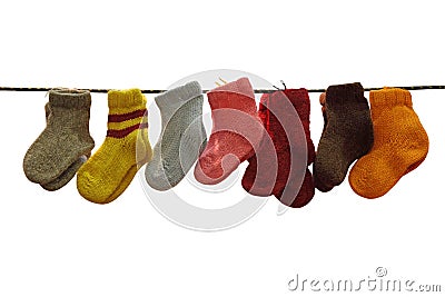 Woollen socks Stock Photo