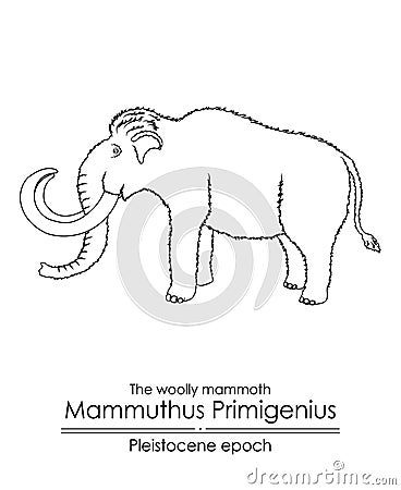 The woolly mammoth Vector Illustration