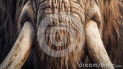 Woolly mammoths. elephant mammoth. Generative ai Stock Photo