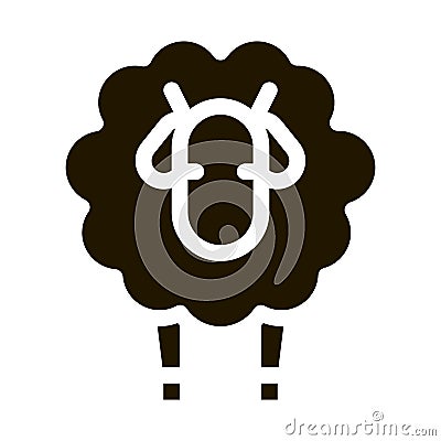 Woolly Sheep Lamb Animal Icon Illustration Vector Illustration