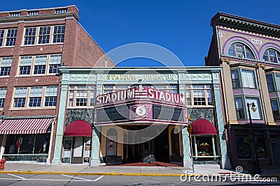 Woonsocket historic downtown, Rhode Island, USA Editorial Stock Photo