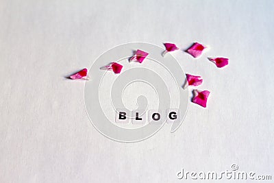 Word blog written in black letters Stock Photo