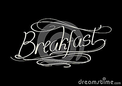 word breakfast. Vector illustration decorative design Vector Illustration