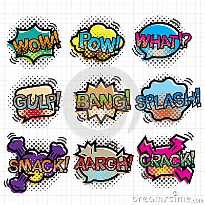 Word bubble comic Vector Illustration