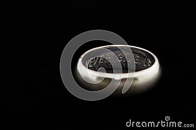 Word carving ring Stock Photo