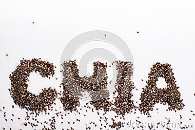 Word chia. Stock Photo