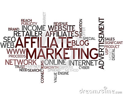 Word Cloud Affiliate Marketing Stock Photo