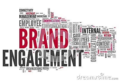 Word Cloud Brand Engagement Stock Photo