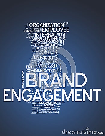 Word Cloud Brand Engagement Stock Photo