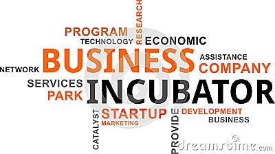 Word cloud - business incubator Vector Illustration