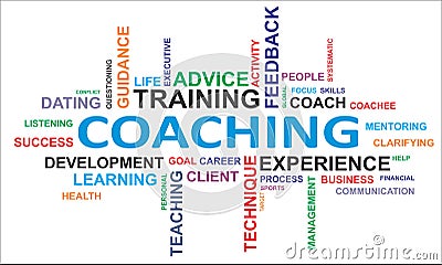 Word cloud - coaching Vector Illustration