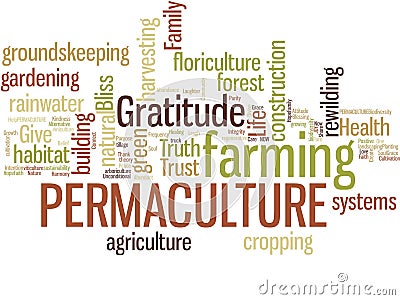 Permaculture word cloud Stock Photo