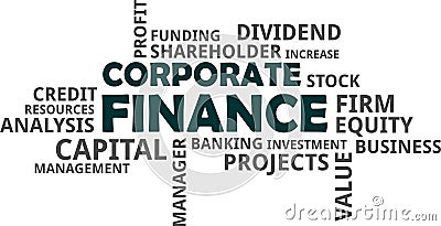 Word cloud - corporate finance Vector Illustration