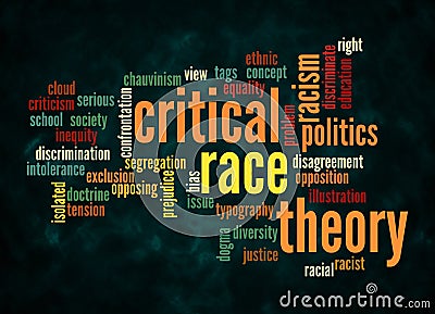 Word Cloud with Critical Race Theory concept create with text only Stock Photo