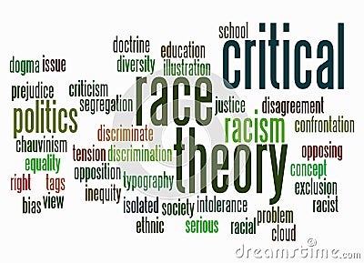 Word Cloud with Critical Race Theory concept create with text only Stock Photo