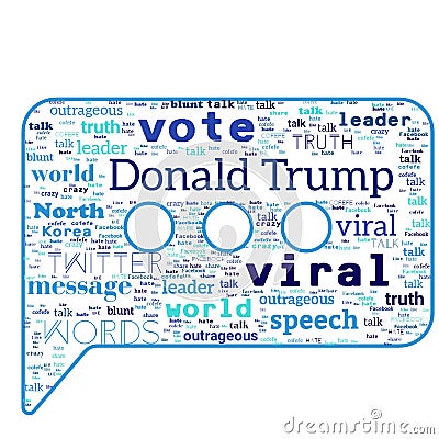 Donald Trump Message Editorial Stock Photo