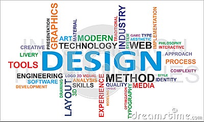 Word cloud - design Vector Illustration