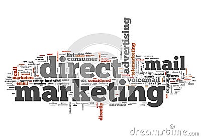 Word Cloud Direct Marketing Stock Photo