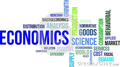 Word cloud - economics Vector Illustration