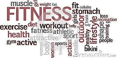 Word cloud Fitness Vector Illustration