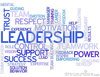 Word Cloud Leadership Stock Photo