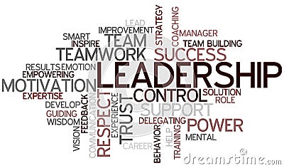 Word Cloud Leadership Stock Photo