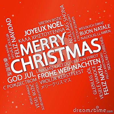 Word cloud Merry Christmas Vector Illustration