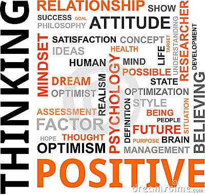 Word cloud - positive thinking Vector Illustration