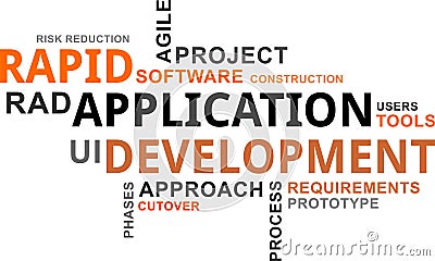 Word cloud - rapid application development Vector Illustration