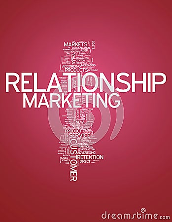 Word Cloud Relationship Marketing Stock Photo