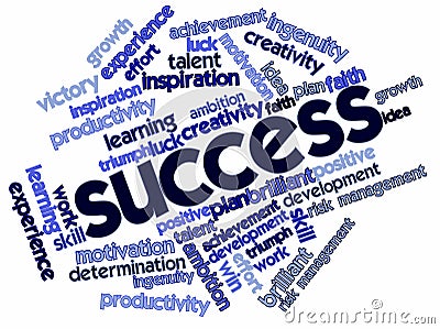 Word Cloud For Success Stock Photo - Image: 27079210