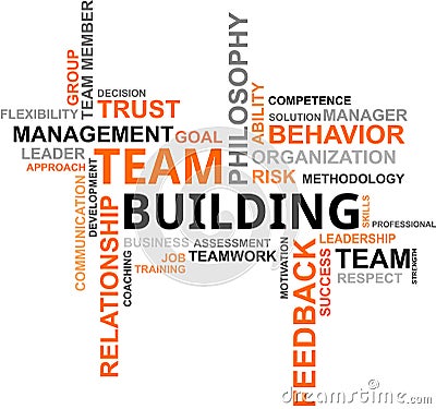 Word cloud - team building Vector Illustration