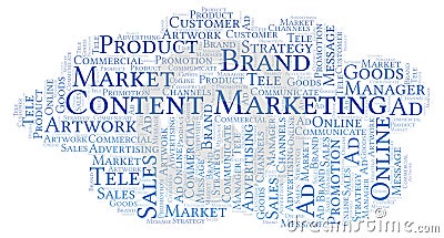 Word cloud with text Content Marketing. Stock Photo