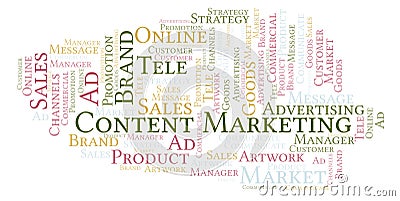 Word cloud with text Content Marketing. Stock Photo