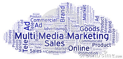 Word cloud with text Multi Media Marketing. Stock Photo